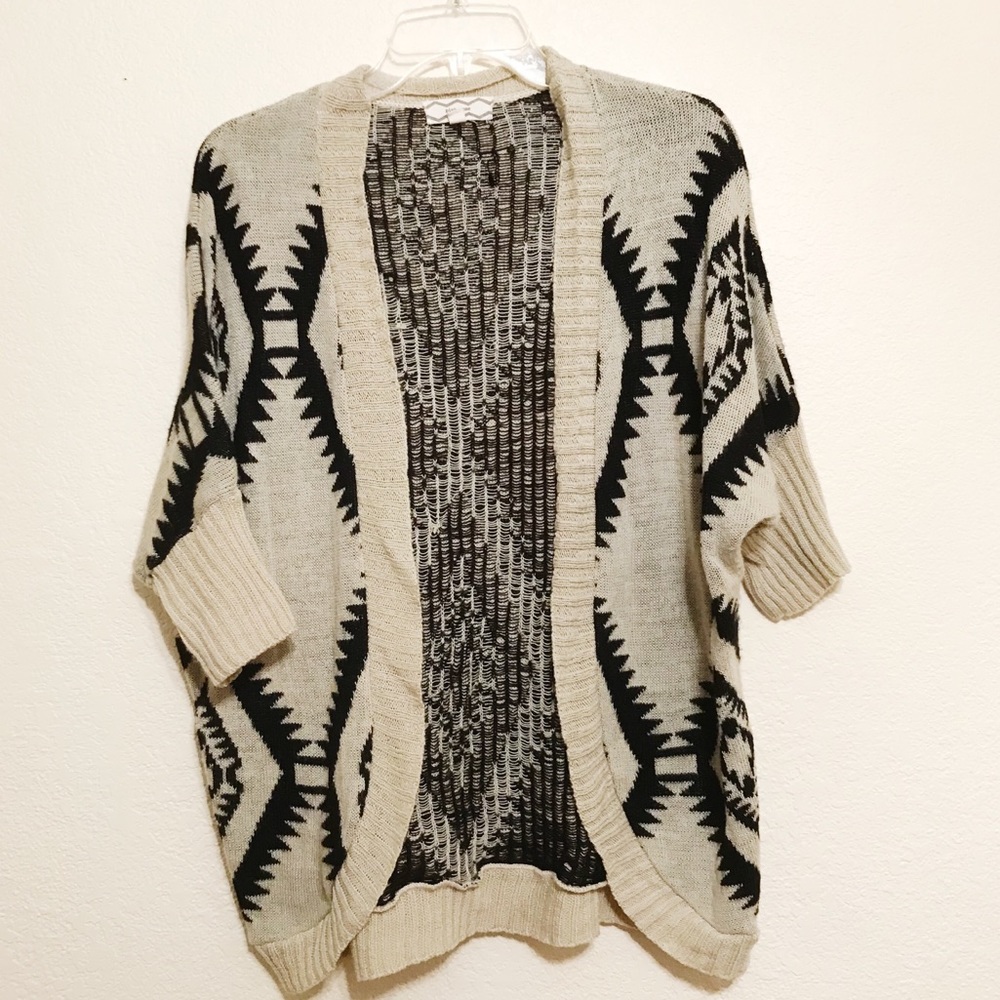 Pink Rose Tribal print cardigan